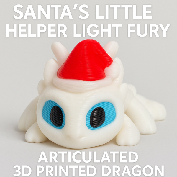 3D Printed Santa's Little Helper - Lightfury - Articulated