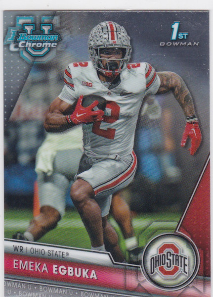 2023 Bowman University #115 Emeka Egbuka 1st Bowman Ohio State
