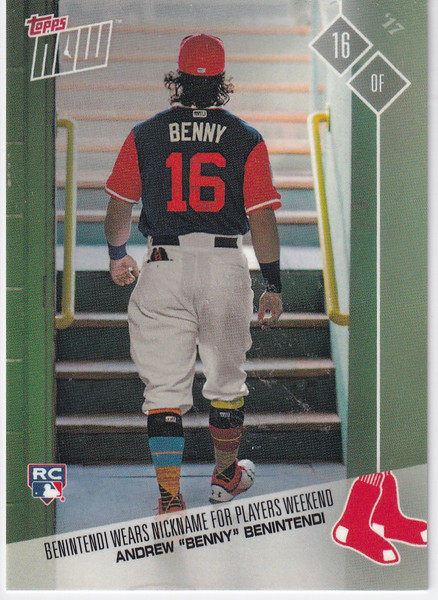 2017 TOPPS NOW #PW-16 ANDEW "BENNY" BENINTENDI- BOSTON RED SOX