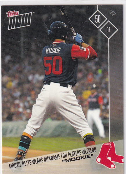 2017 TOPPS NOW #PW-18 MOOKIE "MOOKIE" BETTS- BOSTON RED SOX