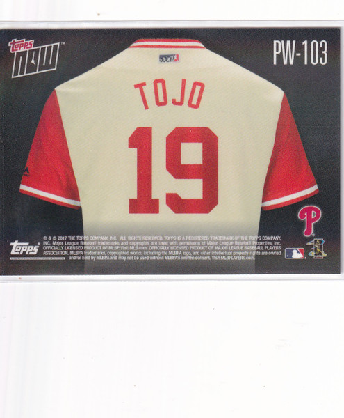 2017 TOPPS NOW #PW-103 TOMMY "TOJO" JOSEPH- PHILADELPHIA PHILLIES