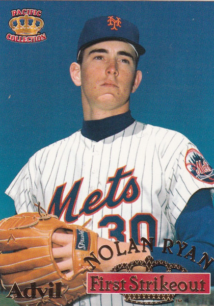 1996 PACIFIC #1A NOLAN RYAN ADVIL- TEXAS RANGERS