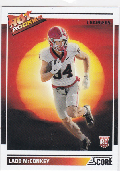 2024 Panini Score #15 Ladd McConkey RC Hot Rookies Los Angeles Chargers