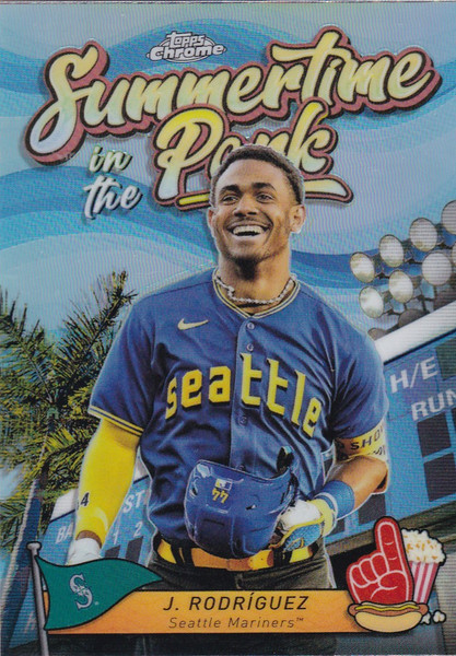 2024 TOPPS CHROME #SITP-7 JULIO RODRIGUEZ SUMMER TIME IN PARK REFRACTOR- SEATTLE MARINERS