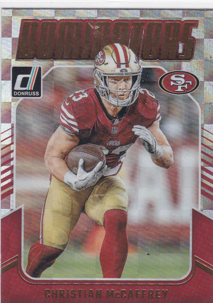 2024 Donruss #15 Christian McCaffrey Dominators San Francisco 49ers
