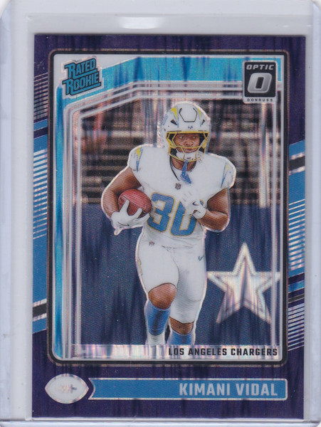 2024 Panini Donruss Optic Purple Shock #262 Kimani Vidal - Chargers