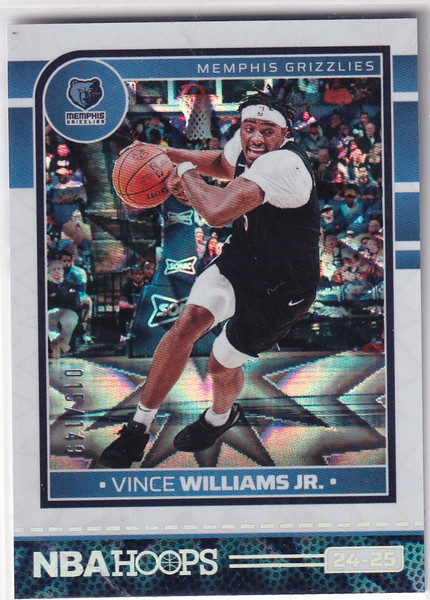 2024-25 HOOPS #30 VINCE WILLIAMS JR WHITE EXPLOSION 15/149- MEMPHIS GRIZZLIES