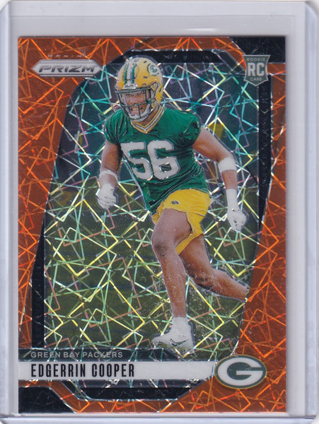 2024 Panini Prizm Orange Lazer #331 Edgerrin Cooper - Packers