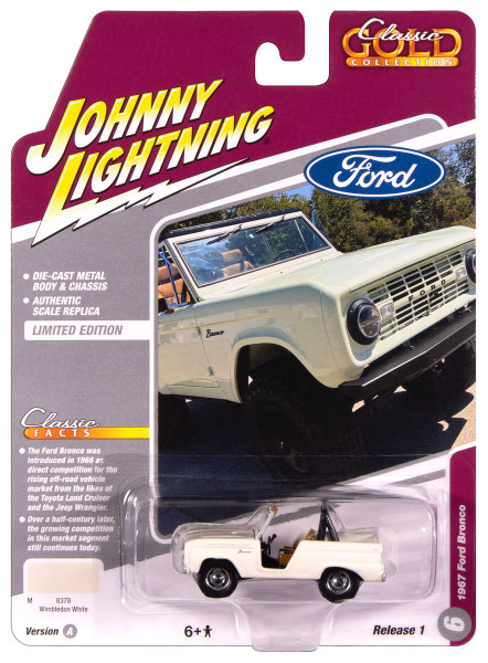 Johnny Lightning JLCG033 Classic Gold VER A 1967 Ford Bronco Glen White