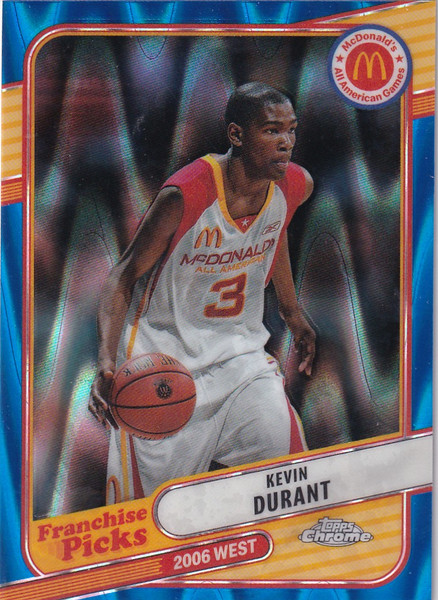 2024 TOPPS CHROME #REA-KDT KEVIN DURANT BLUE SIESMIC- HOUSTON ROCKETS