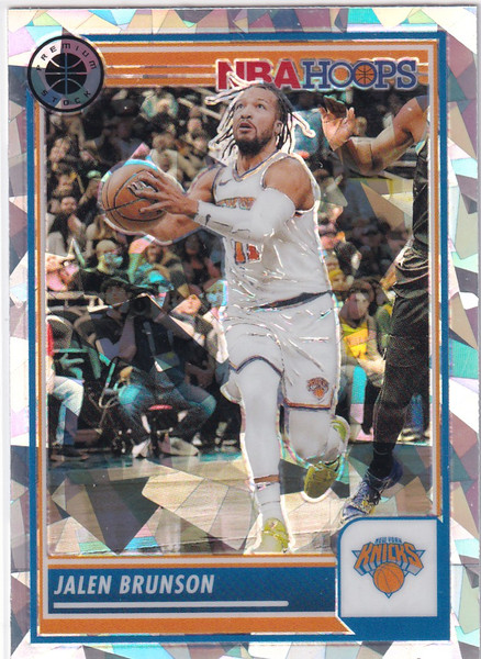 2023- 24 PREMIUM STOCK #242 JALEN BRUNSON CRACKED ICE- NEW YORK KNICKS