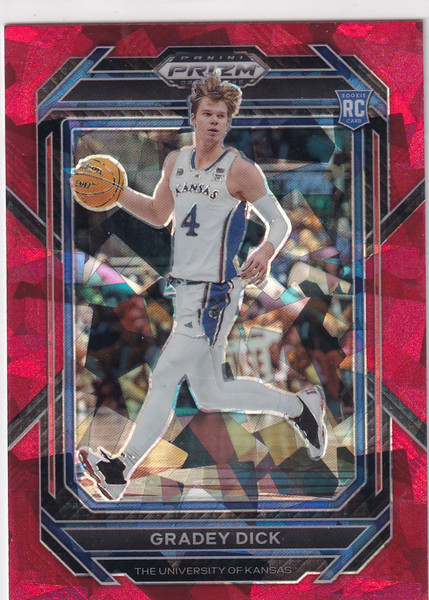 2023 PRIZM DRAFT PICK #84 GRADEY DICK RED CRACKED ICE- TORONTO RAPTORS