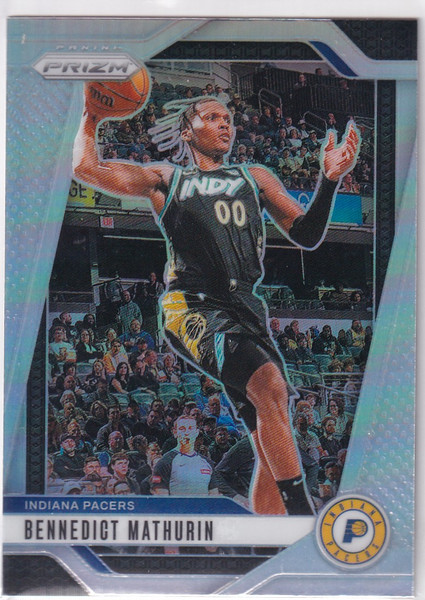 2024-25 PRIZM #40 BENNEDICT MATHURIN SILVER- INDIANA PACERS