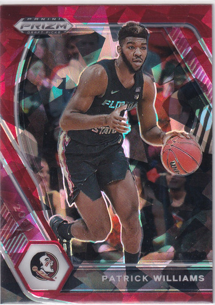 2021 PRIZM DRAFT PICK #47 PATRICK WILLIAMS RED CRACKED ICE- CHICAGO BULLS