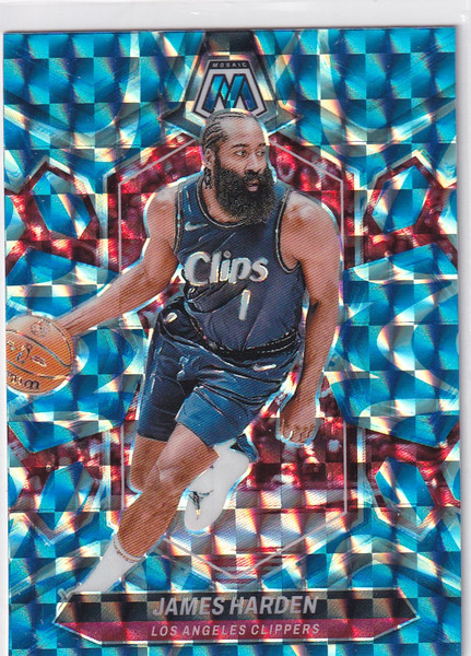 2023-24 MOSAIC #152 JAMES HARDEN BLUE REACTIVE- LOS ANGELES CLIPPERS