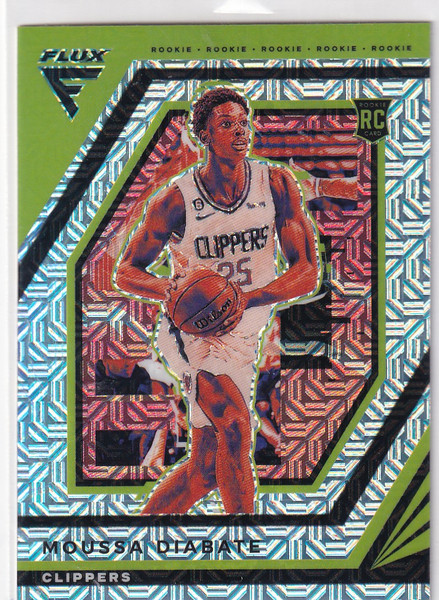 2022-23 FLUX #223 MOUSSA DIABATE GREEN MOJO- LOS ANGELES CLIPPERS