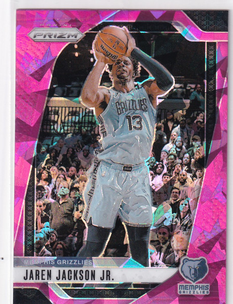 2024-25 PRIZM #140 JAREN JACKSON JR PINK CRACKED ICE- MEMPHIS GRIZZLIES
