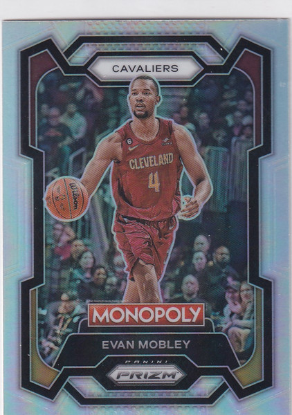 2023-24 PRIZM #20 EVAN MOBLEY MONOPOLY REFRACTOR- CLEVELAND CAVALIERS