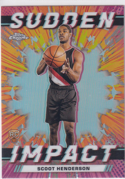 2024 TOPPS CHROME #SI-3 SCOOT HENDERSON IMPACT REFRACTOR- PORTLAND TRAIL BLAZZER