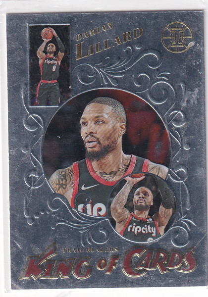 2021-22 ILLUSIONS #20 DAMIAN LILLARD KING OF CARDS- PORTLAND TRAIL BLAZZERS