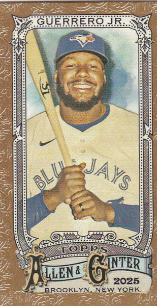 2025 Topps Allen & Ginter Gold Mini #116 Vladimir Guererro Jr Toronto Blue Jays