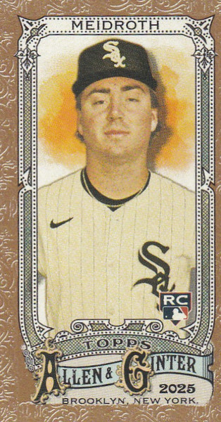 2025 Topps Allen & Ginter Gold Mini #115 Chase Meidroth RC Chicago White Sox