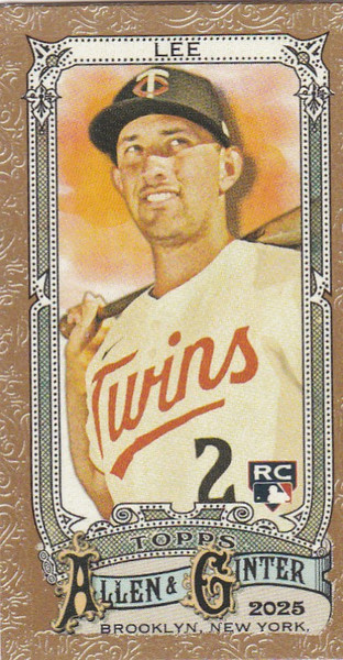 2025 Topps Allen & Ginter Gold Mini #73 Brooks Lee RC Minnesota Twins