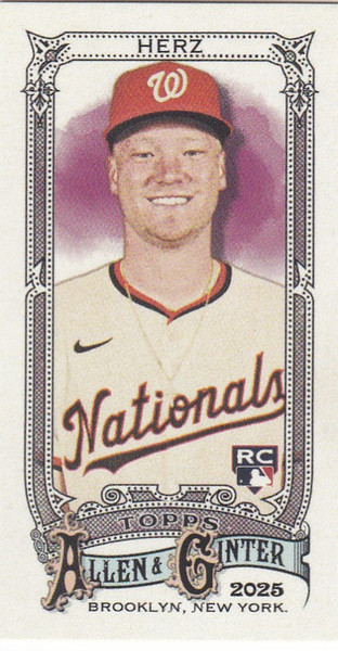 2025 Topps Allen & Ginter mini #237 DJ Hertz RC Washington Nationals