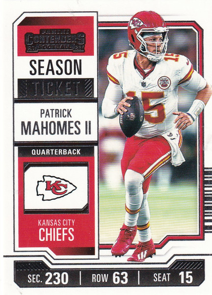 2023 CONTENDERS #51 PATRICK MAHOMES SEASON TICKET- KANSAS CITY CHEIFS
