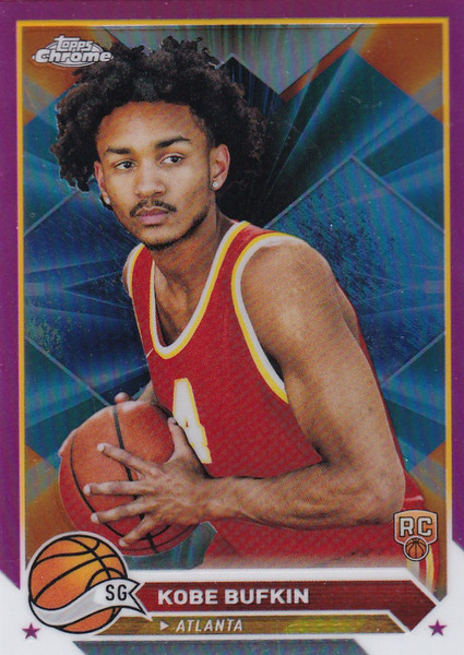 2024 TOPPS CHROME #197 KOBE BUFKIN PINK- ATLANTA HAWKS