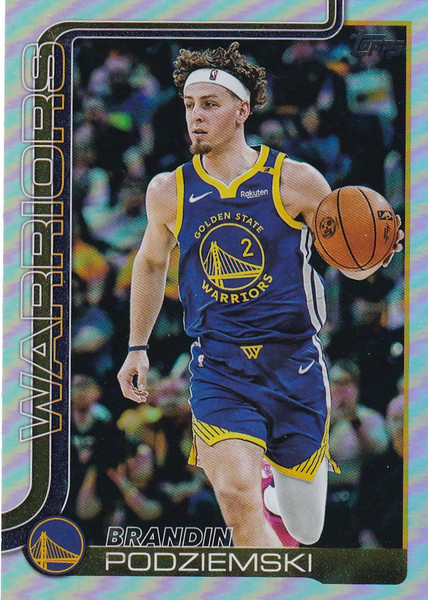 2025 TOPPS #141 BRANDIN PODZIEMSKI REFRACTOR- GOLDEN STATE WARRIORS