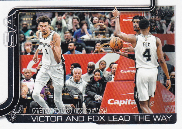 2025 TOPPS #300 NEW DUO EXCELS- SAN ANTONIO SPURS
