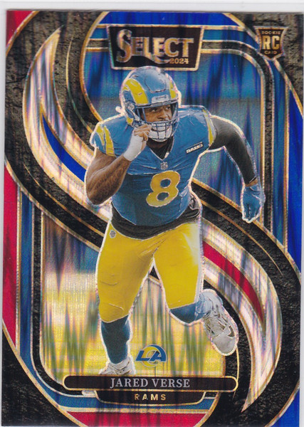2024 Panini Select #132 Jared Verse Red Blue Shock RC Los Angeles Rams