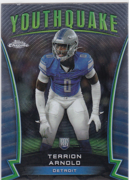 2024 Topps Chrome #Y-8 Terrion Arnold Youthquake RC Detroit Lions