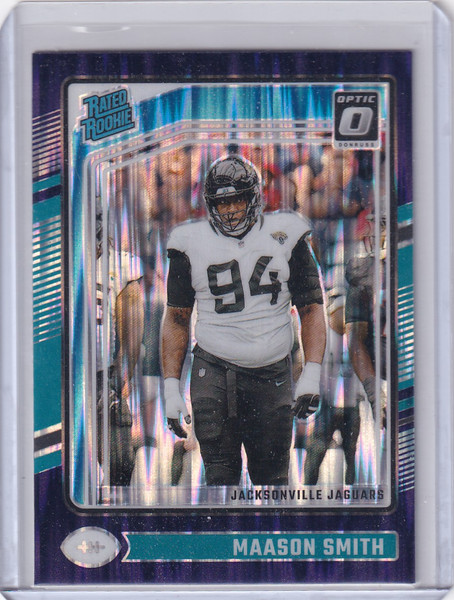 2024 Panini Donruss Optic Purple Shock #269 Maason Smith - Jaguars