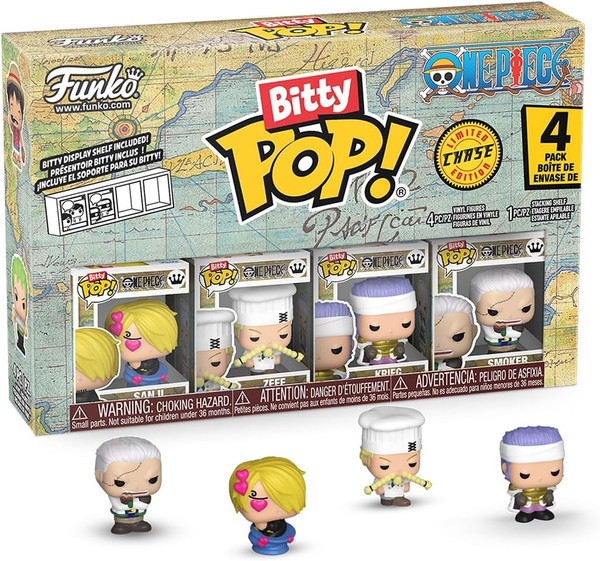 Funko Bitty POP! One Piece Sanji Zeff Kreig and a random chase pop 4 Pack