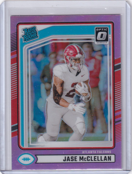 2024 Panini Donruss Optic Pink #375 Jase McClellan - Atlanta Falcons