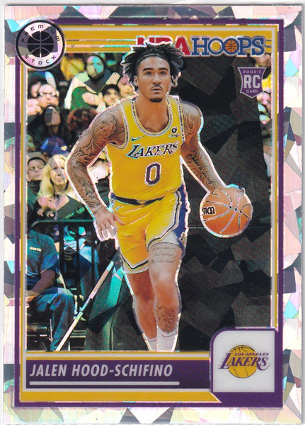 2023-24 PREMIUM STOCK #19 JALEN HOOD SCHIFINO CRACKED ICE- LOS ANGELES LAKERS
