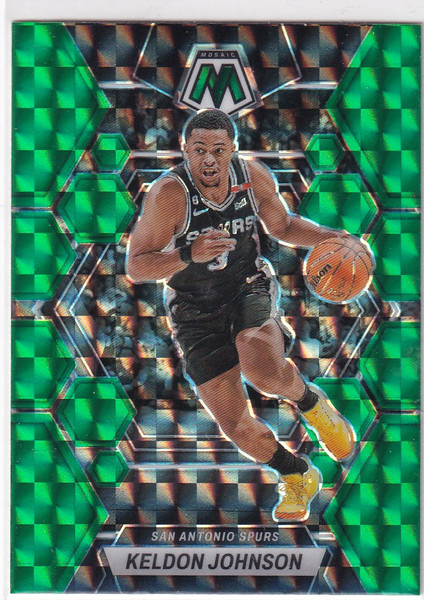 2022-23 MOSAIC #179 KELDON JOHNSON GREEN REACTIVE- SAN ANTONIO SPURS