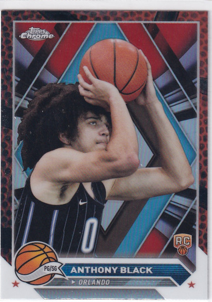 2024 TOPPS CHROME #186 ANTHONY BLACK BASKETBALL BORDER- ORLANDO MAGIC