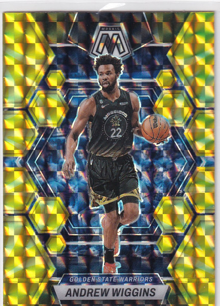2022-23 MOSAIC #40 ANDREW WIGGINS YELLOW REACTIVE- GOLDEN STATE WARRIORS