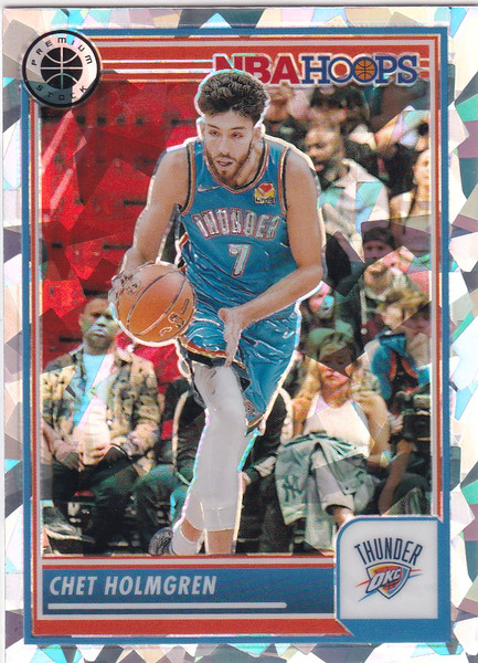 2023-24 PREMIUM STOCK #38 CHET HOLMGREN CRACKED ICE- OKLAHOMA CITY THUNDER