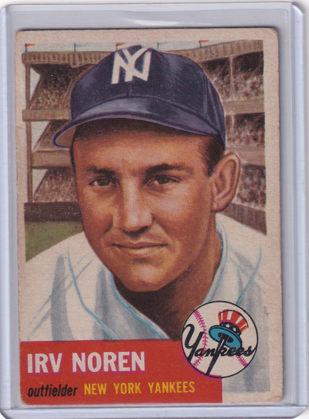 1953 Topps Baseball #35 Irv Noren - New York Yankees DP