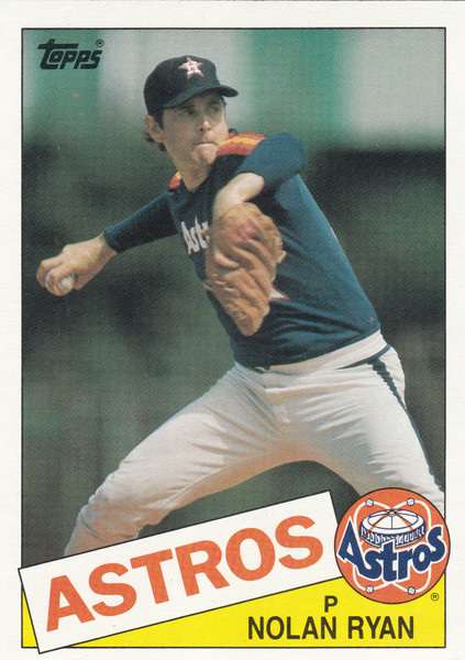 1985 Topps Baseball Super #23 Nolan Ryan 5X7 Houston Astros