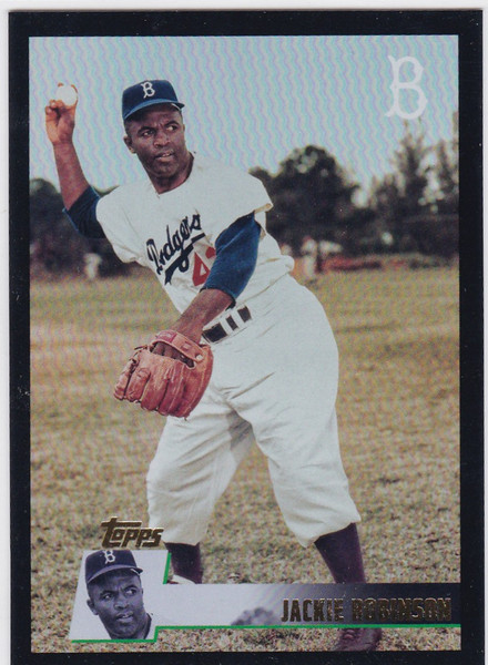 2025 Topps Archives Black Foil #126 Jackie Robninson Los Angeles Dodgers