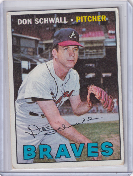 1967 Topps Baseball #267 Don Schwall - Atlanta Braves