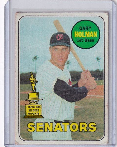 1969 Topps Baseball #361 Gary Holman - Washington Senators RC