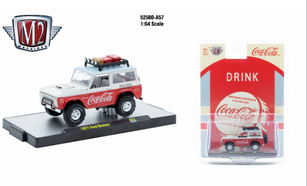 M2 Machines Coca-Cola Release A57 1971 Ford Bronco Coca Cola
