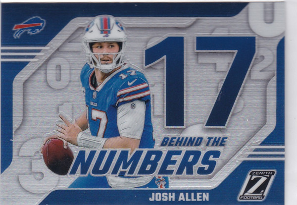 2023 ZENITH #15 JOSH ALLEN BEHIND THE NUMBERS- BUFFALO BILLS