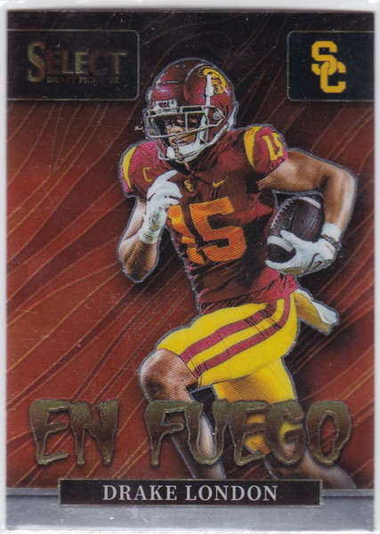 2022 SELECT DRAFT PICK #EN-DL DRAKE LONDON EN FUEGO- ATLANTA FALCONS